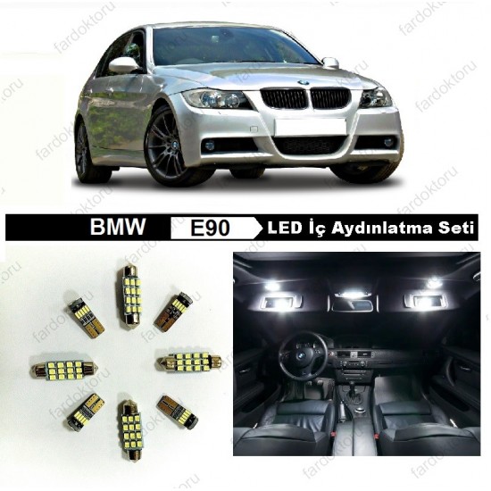 BMW E90 KOMPLE BEYAZ LED İÇ AYDINLATMA AMPUL SETİ 316i 320i 320d