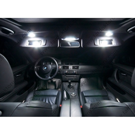 BMW E90 KOMPLE BEYAZ LED İÇ AYDINLATMA AMPUL SETİ 316i 320i 320d