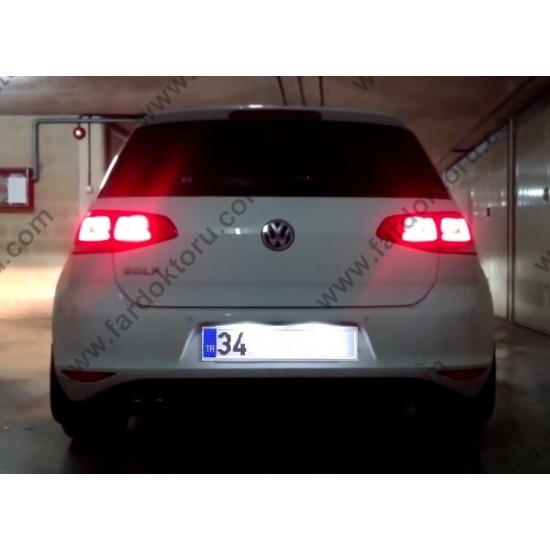 VW GOLF 7 BEYAZ LED PLAKA LAMBASI AMPUL SETİ T10