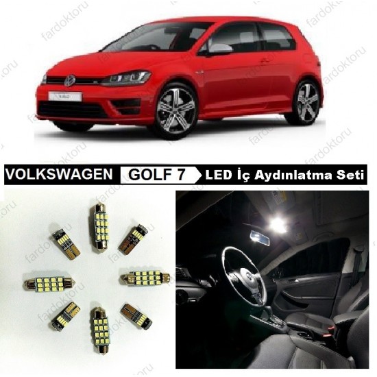 VW GOLF 7 KOMPLE BEYAZ LED İÇ AYDINLATMA AMPUL SETİ