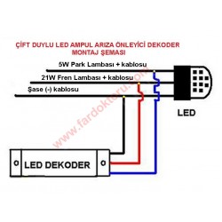 LED STOP ARIZA LAMBASI CANBUS DEKODER 5-21W ÇİFT DUY LED STOP ARIZA LAMBASI CANBUS DEKODER 5-21W ÇİFT DUY