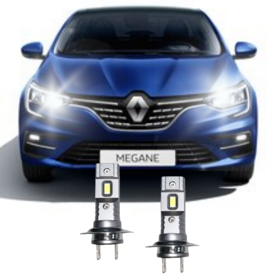 MEGANE 4 LED XENON UZUN FAR AMPULÜ Mini Led 2'li Set H7