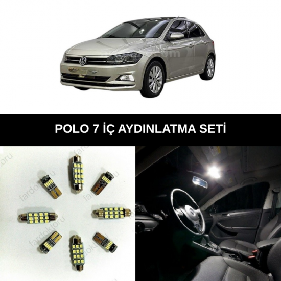 VW POLO 7 KOMPLE BEYAZ LED İÇ AYDINLATMA AMPUL SETİ