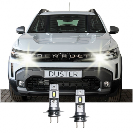RENAULT DUSTER (2024 - Sonrası) LED UZUN FAR AMPULÜ Mini Led 2'li Set H7