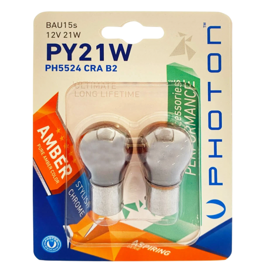 Photon P21W Chrome 12V 93 Turuncu PH5524 CRA B2 Photon P21W Chrome 12V 93 Turuncu PH5524 CRA B2