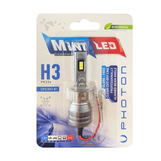 H3 Mini Led Oto Ampul Photon 2li Set