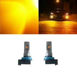 H8 H9 H11 H16 Mini Led Oto Ampul Turuncu Amber Photon 2li Set