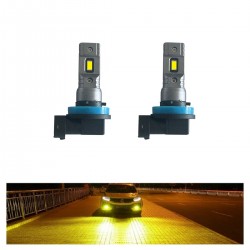 H8 H9 H11 H16 Mini Led Oto Ampul Limon Sarısı Photon 2li Set