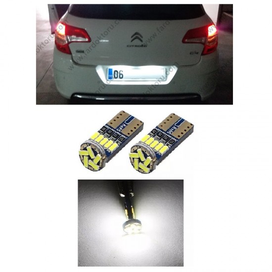 CITROEN C4 LED PLAKA LAMBASI AMPULÜ T10