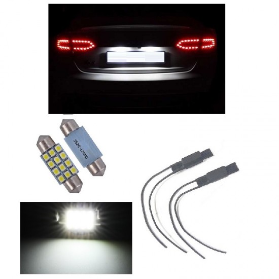 AUDİ A4 (2002-2012) LED PLAKA AYDINLATMA AMPUL SETİ 39mm Sofit