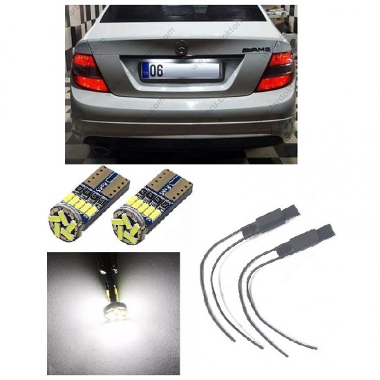 MERCEDES C180 LED PLAKA AMPUL SETİ W204 T10